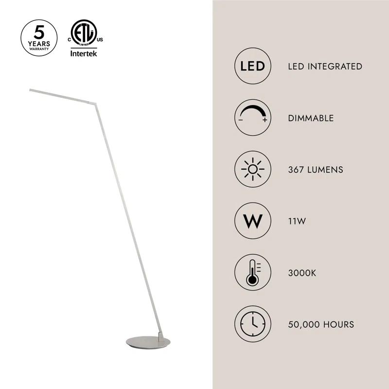 Kuzco Lighting Miter 55.5'' LED Swing Arm Floor Lamp