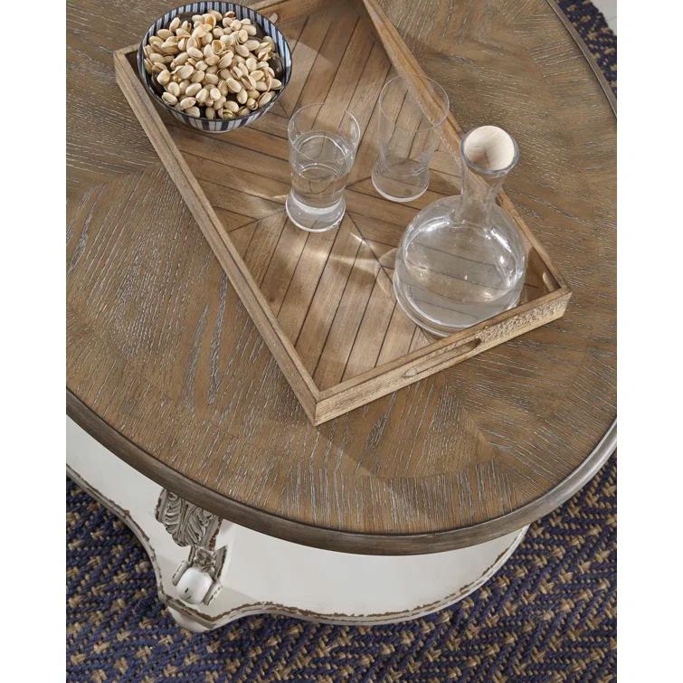 Signature Design By Ashley Casual Realyn Coffee Table White/Brown