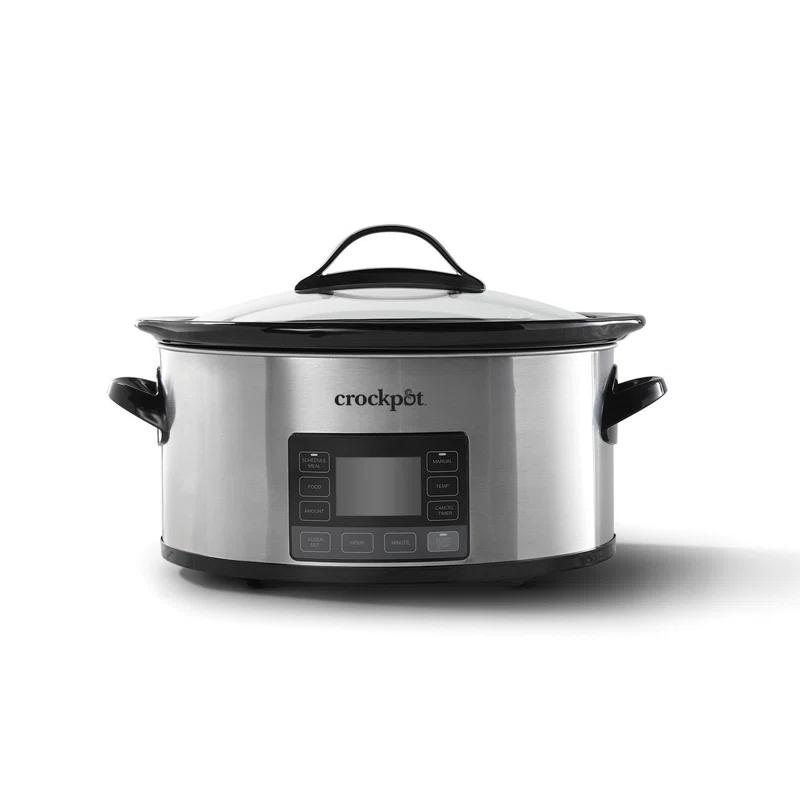 Crock-pot Crockpot 6-Quart Slow Cooker With Mytime Technology, Programmable Slow Cooker, Stainless Steel