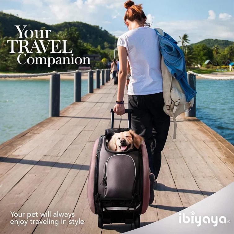 Ibiyaya 5-in-1 EVA Pet Carrier-Stroller