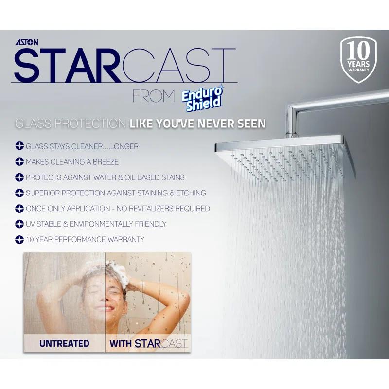 Aston Bromley 32" x 72" Rectangle Hinged Shower Enclosure SEN967EZ-MB-443032-10