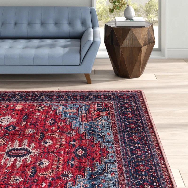 Mistana™ Chenier Oriental Red/Navy Area Rug