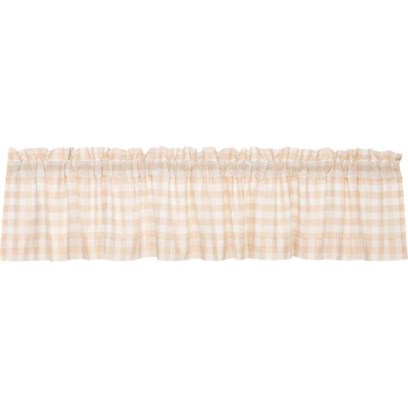 VHC Brands Annie Buffalo Check Plaid Cotton Tailored Window Valance & Reviews | Wayfair
