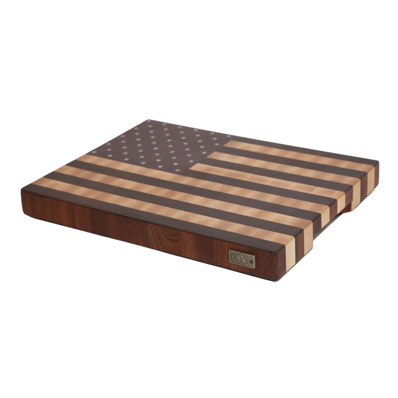 Maple/Mahogany/Purple Heart Wood American Flag Design Cutting Board