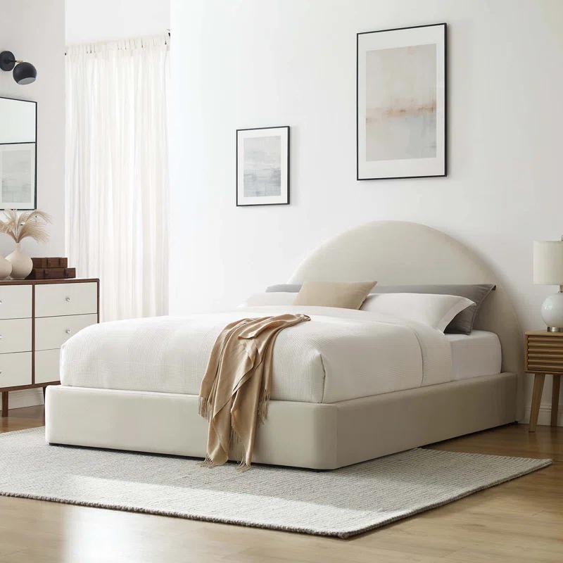 Modway Resort Performance Velvet Arched Round Platform Bed