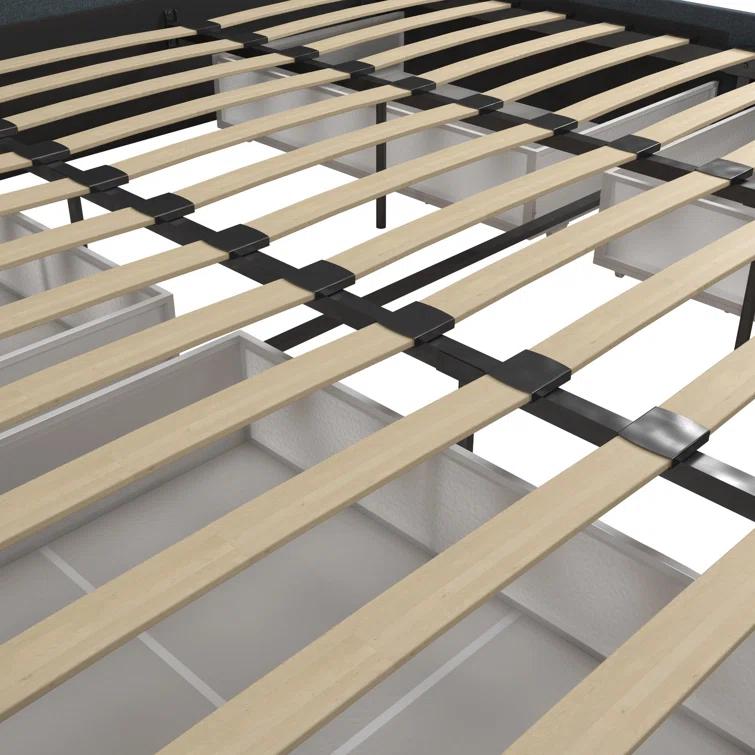 Novogratz Kelly Upholstered Unfinished Platform Storage Bed