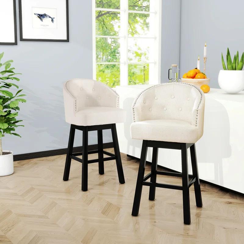 Red Barrel Studio® Lentha KD SWIVEL BARSTOOL (Set of 2)