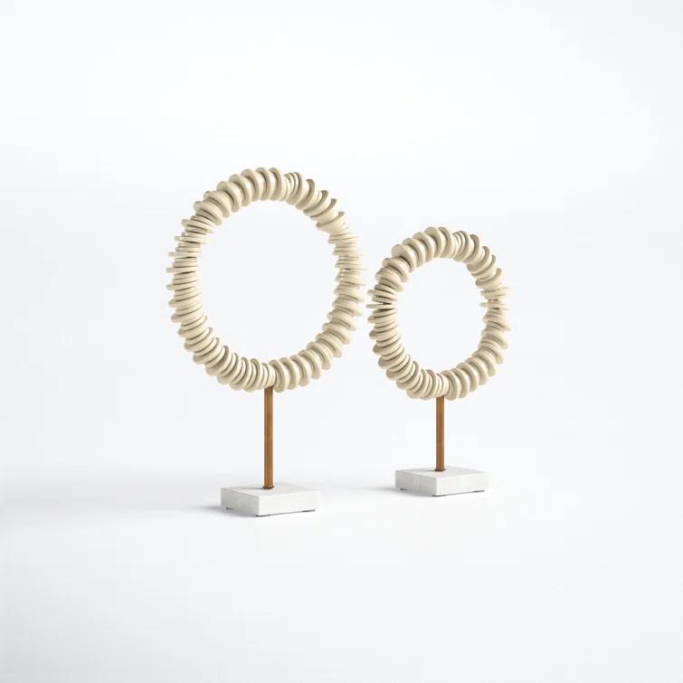 Joss & Main Valmont Ring Sculptures (Set of 2)