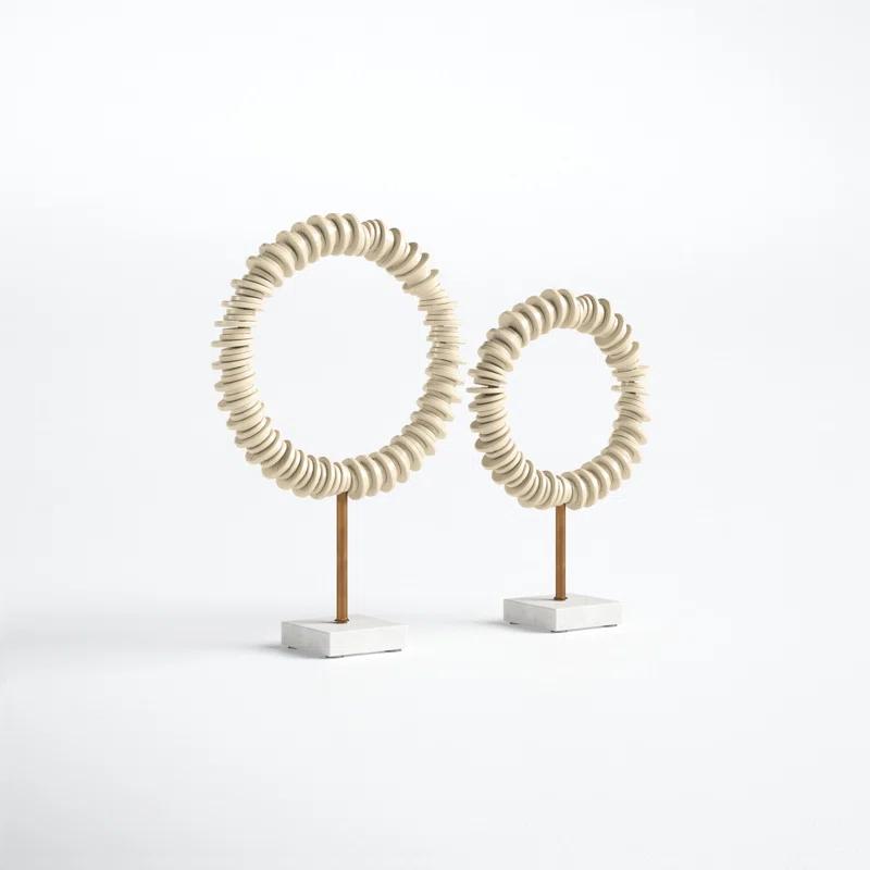Joss & Main Valmont Ring Sculptures (Set of 2)