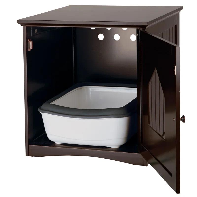 TRIXIE TRIXIE Small Cat Litter Box Enclosure Hide Litter Indoor Cat Home Cat Furniture Accent Table