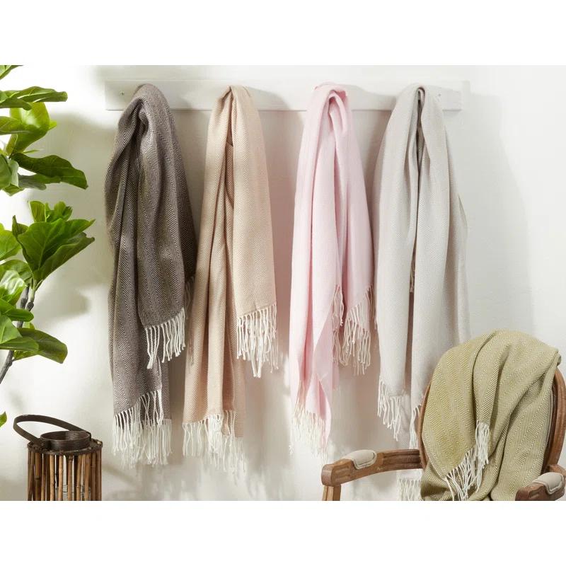 Saro Sevan Collection Hand Woven Throw Blanket