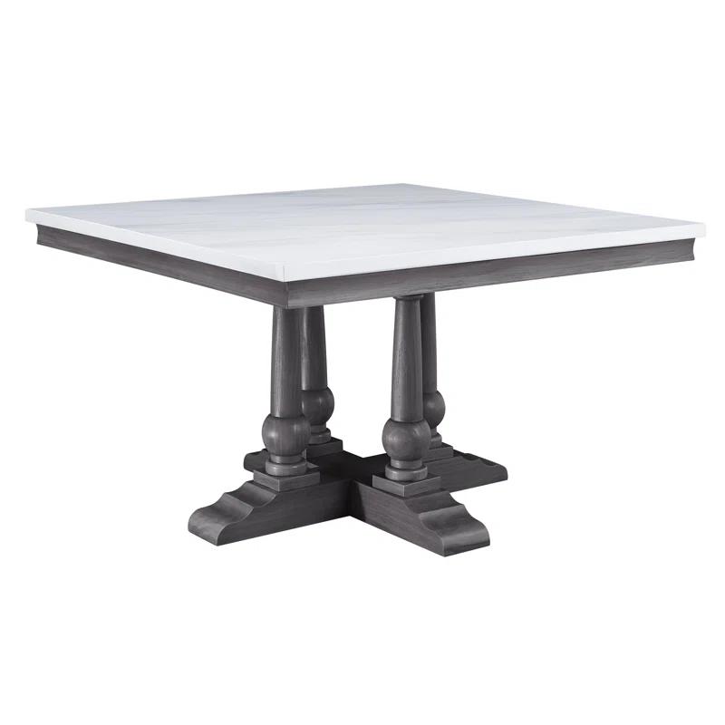 Faux Marble Top Dining Table