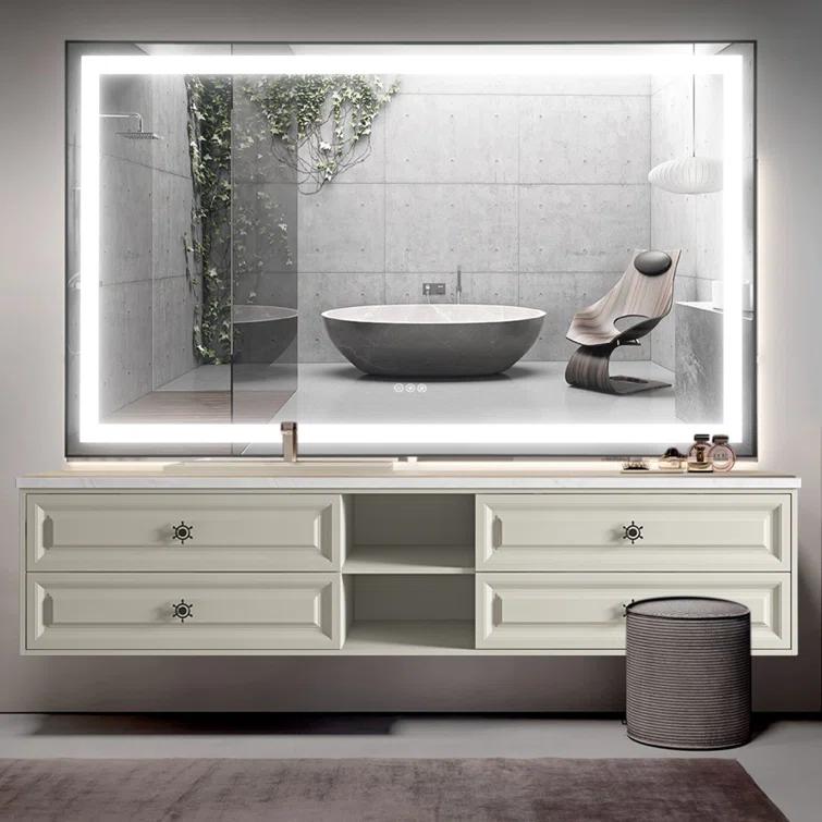 AMANI Eleen 96 In. W X 23 In. D X 22 In. H Bath Vanity Cabinet Without Top