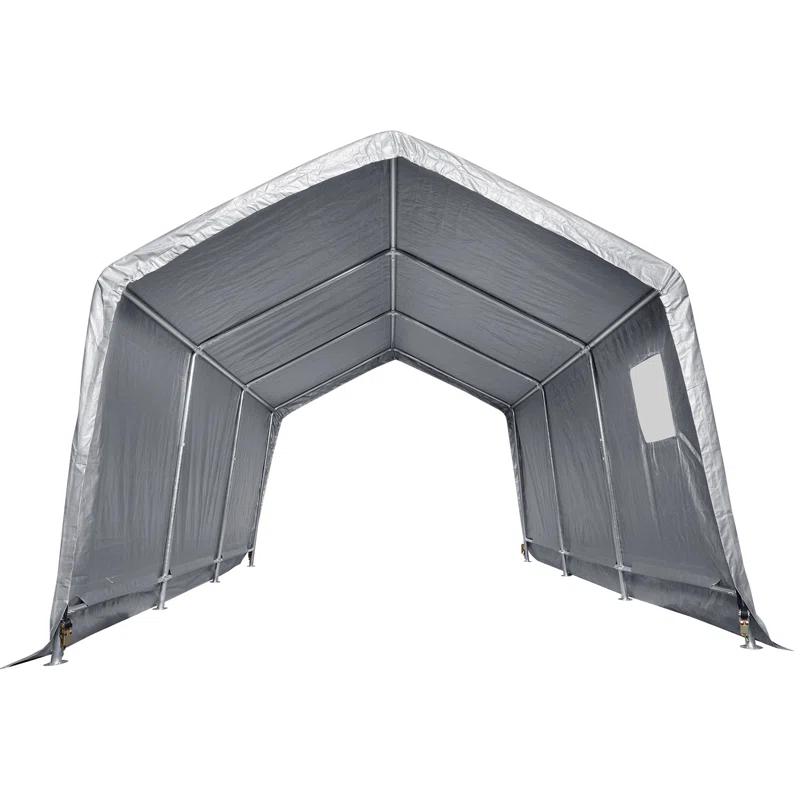 VEVOR Heavy Duty 10 ft. W x 15 ft. D Polyethylene Portable Garage Shed
