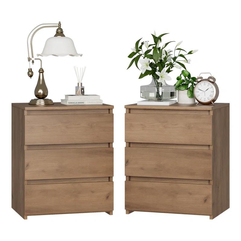 Bozidar 3 - Drawer Nightstand (Set of 2)