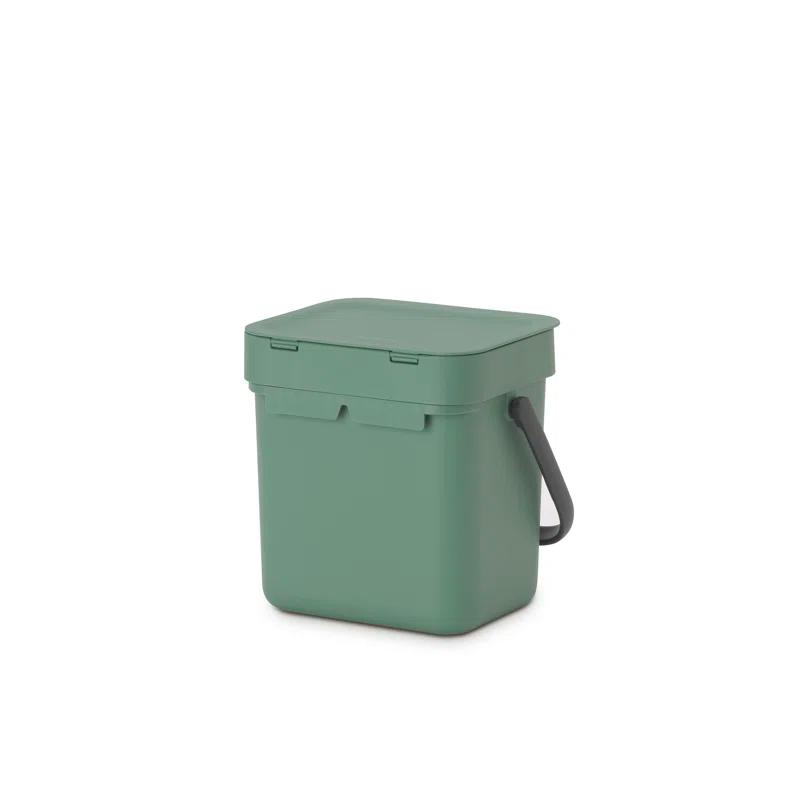 Brabantia Sort & Go 0.8 Gallon Plastic Odor Resistant Indoor Kitchen Composter