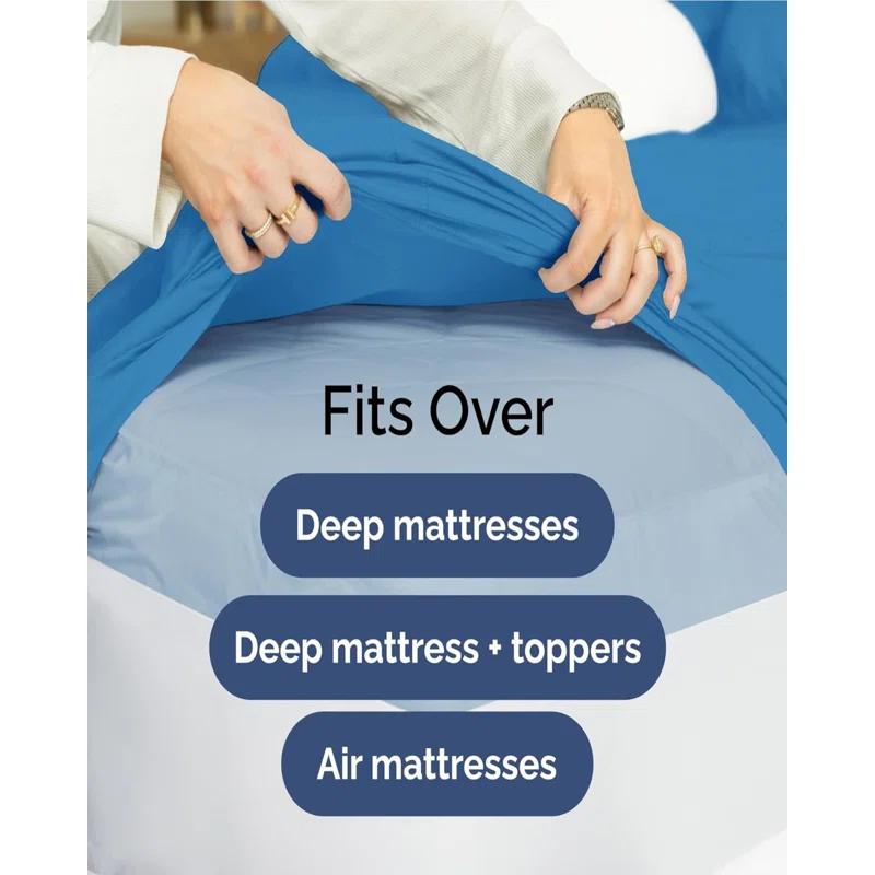 CGK Linens Extra Deep Pocket luxury Sheet Set - Solid Ultra Soft & Cooling Sheet Sets