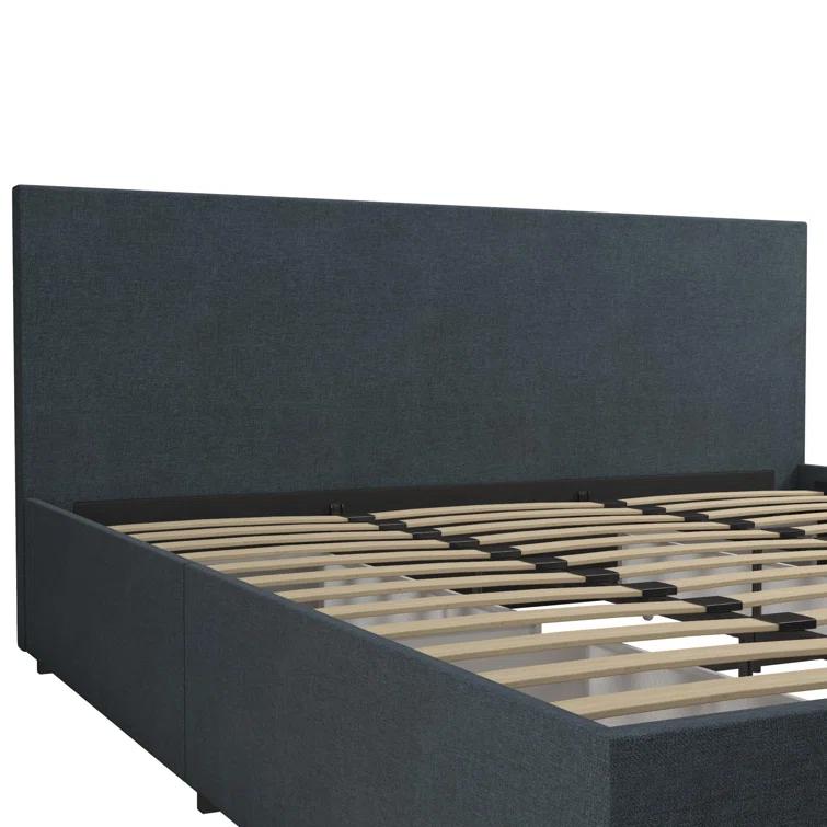 Novogratz Kelly Upholstered Unfinished Platform Storage Bed