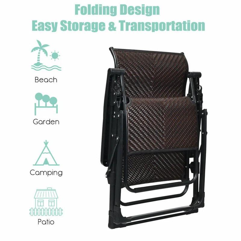 Calorful Folding Zero Gravity Chair (Set of 2)