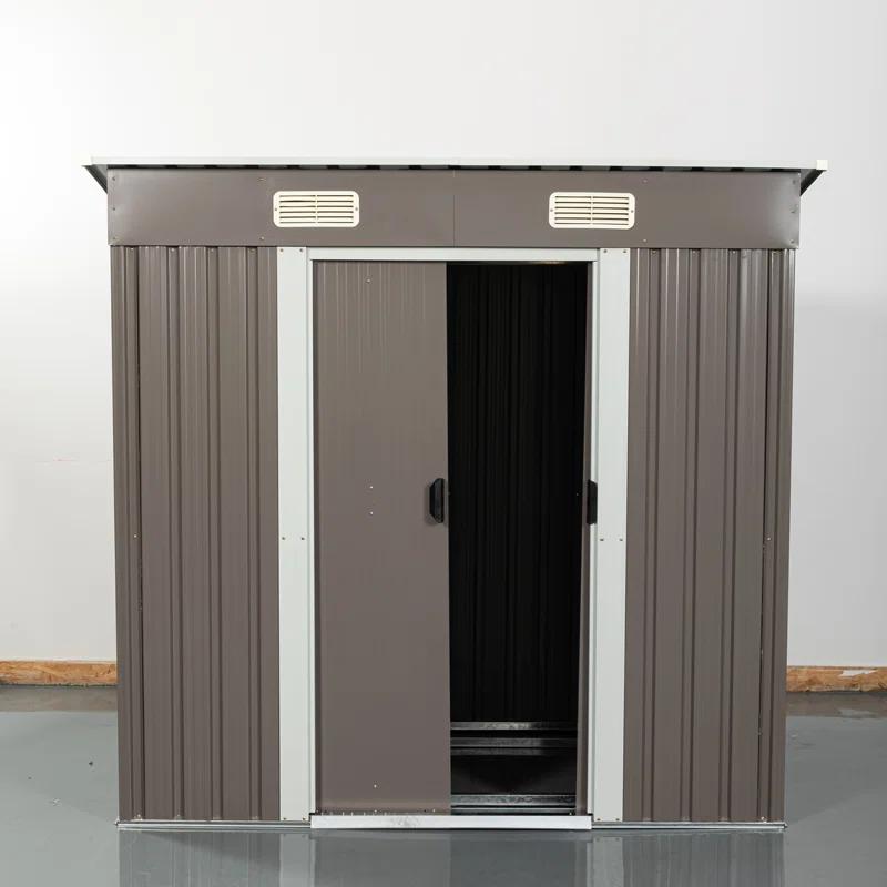 GZMWON 6Ft X 4Ft Outdoor Metal Storage Shed
