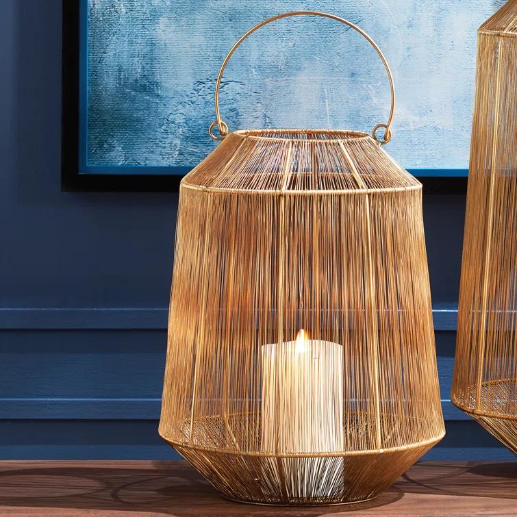 Greta Antique Brass Lantern