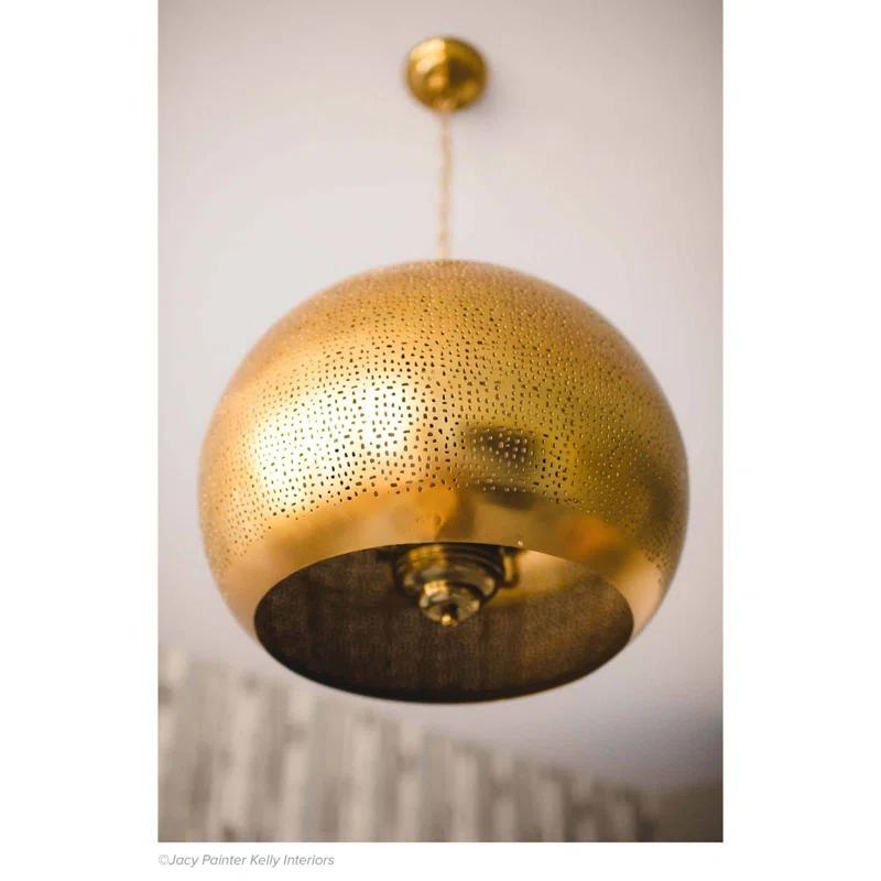 Pierced Metal Sphere Pendant