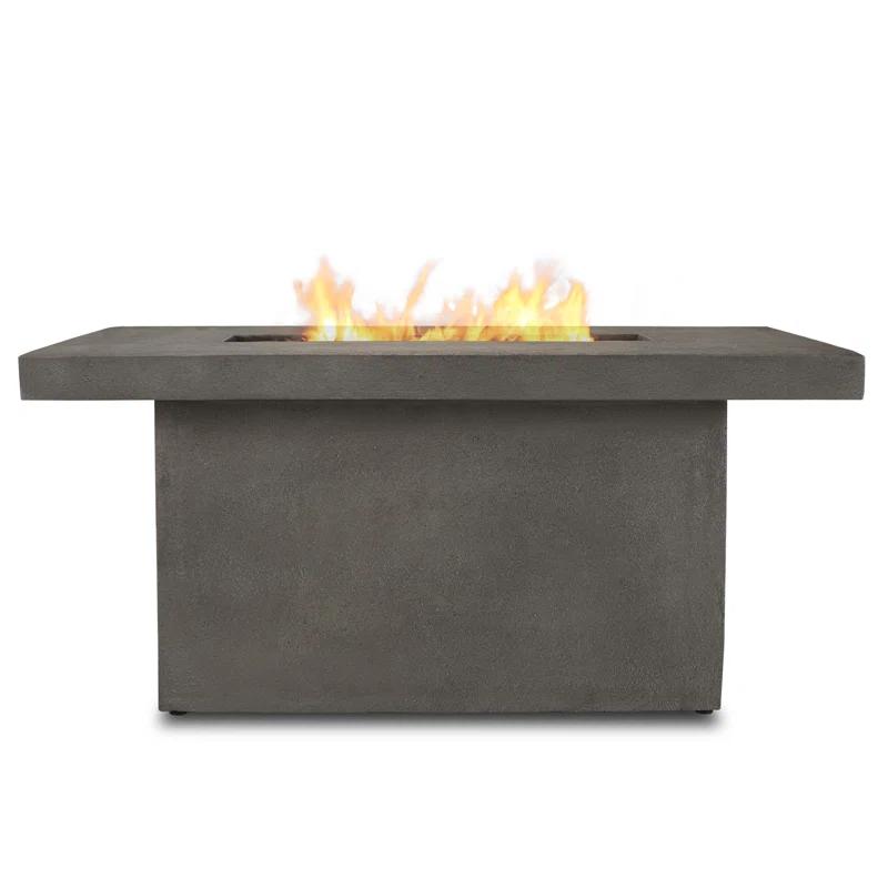 Ventura Rectangle Chat Height Gas Fire Table by Real Flame