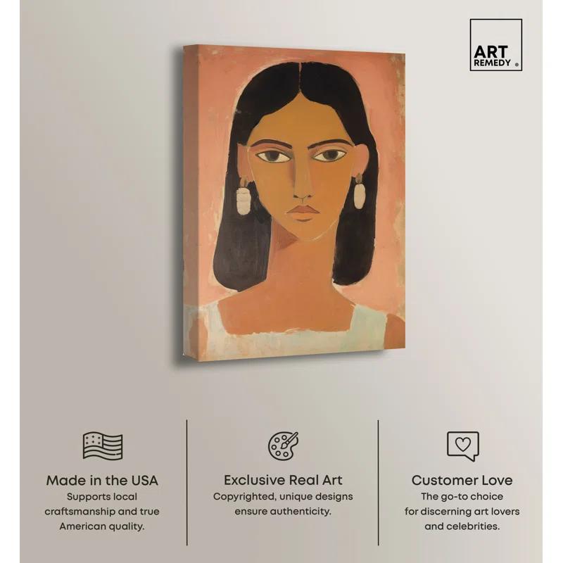 Art Remedy Hispanic Girl Canvas Classic Women Wall Art by Art Remedy