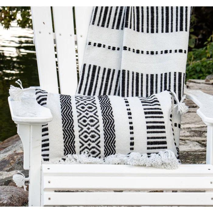 Foreside Home & Garden Tassels Indoor/Outdoor Throw Pillow