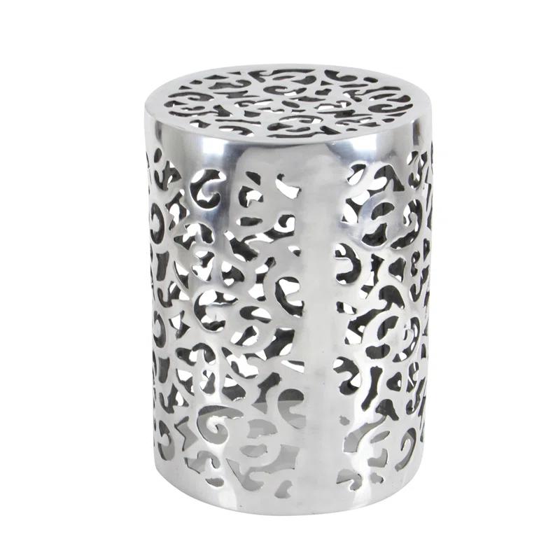 World Menagerie Alesia Aluminum Accent Stool
