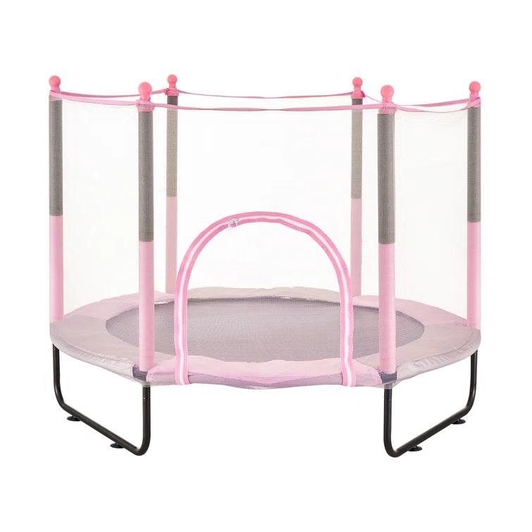 VEVOR 60" Trampoline for Kids Mini Toddler Trampoline with Net Indoor Outdoor
