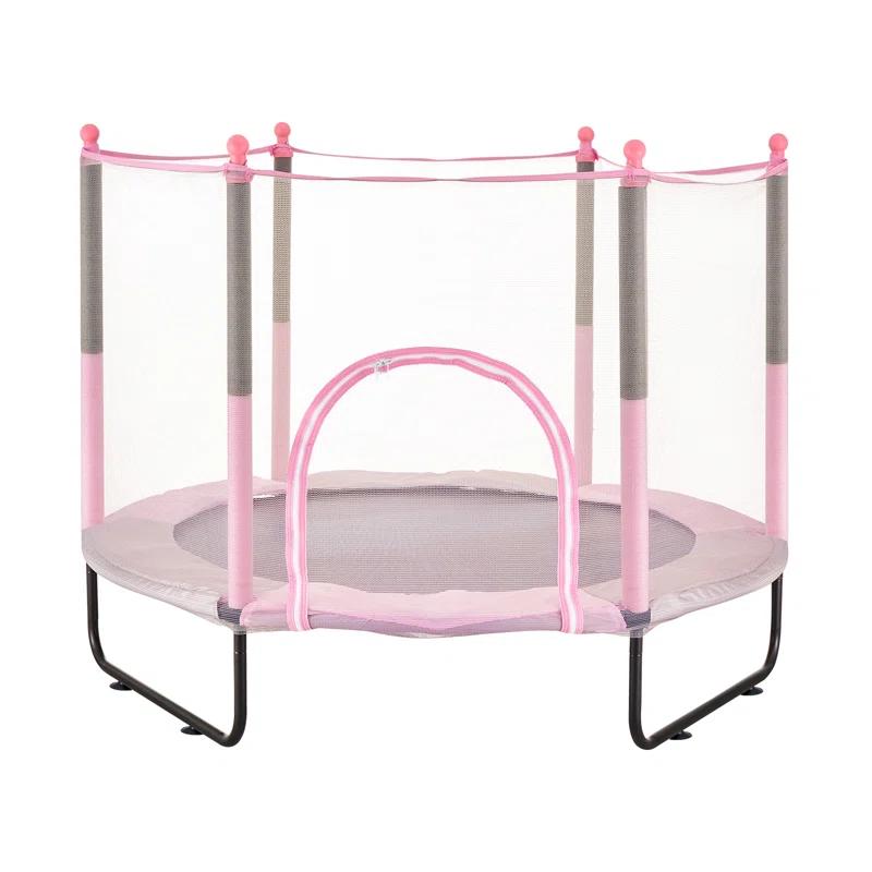 VEVOR 60" Trampoline for Kids Mini Toddler Trampoline with Net Indoor Outdoor