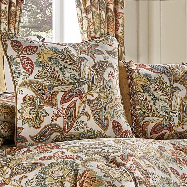 Five Queens Court August 18" Square Decorative Throw Pillow