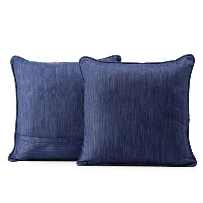 Exclusive Fabrics & Furnishings Faux Silk Throw Pillow Covers - Decorative Pillow Covers (Set of 2)