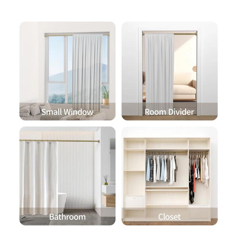 Tromay Heavy Duty Tension Shower Rod