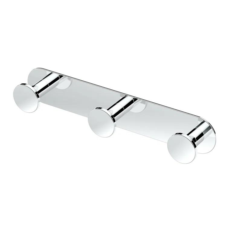 Gatco Glamour Wall Hook for Bathroom, Kitchen, Bedroom | Towel, Robe, Coat, Hat Rack with 3 Hooks 1282