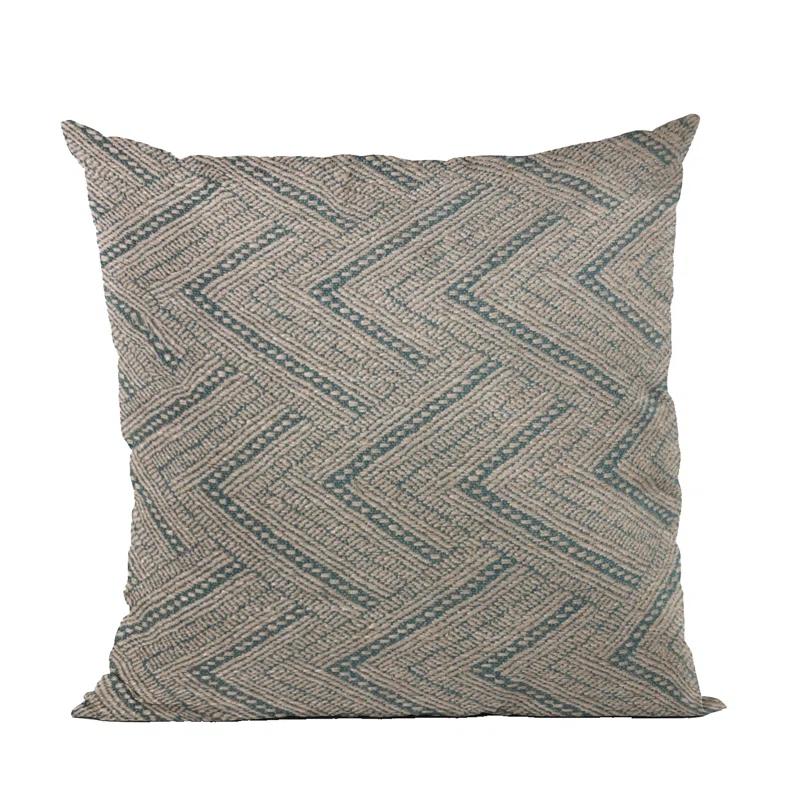 Plutus Brands Triangles Geometric Linen Indoor/Outdoor Reversible Throw Pillow