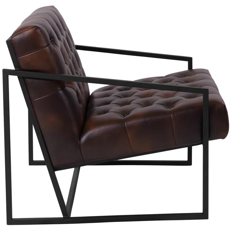 Flash Furniture Hercules Madison Bomber Jacket LeatherSoft Tufted Lounge Chair