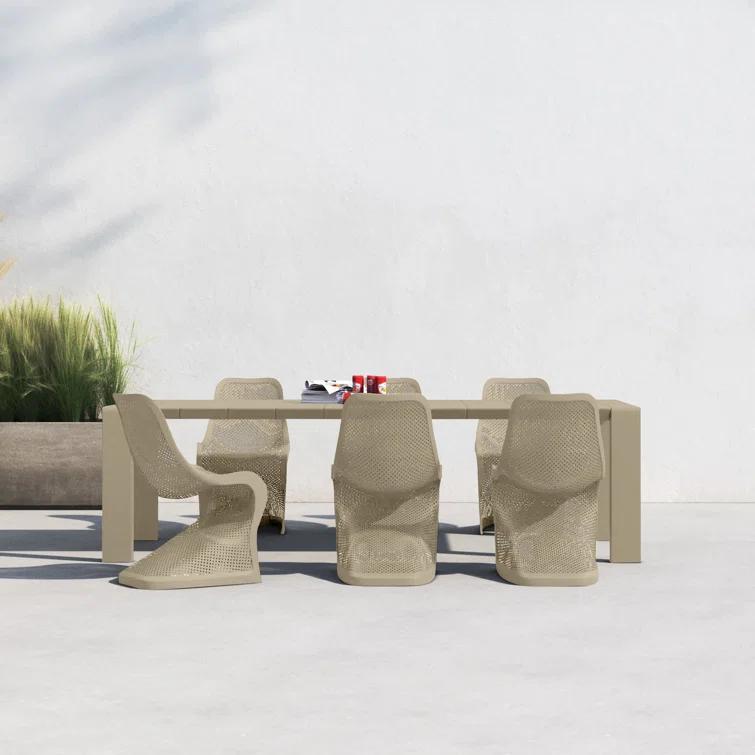 Farrah 118.1'' Rectangular 6 - Person Outdoor Dining Set