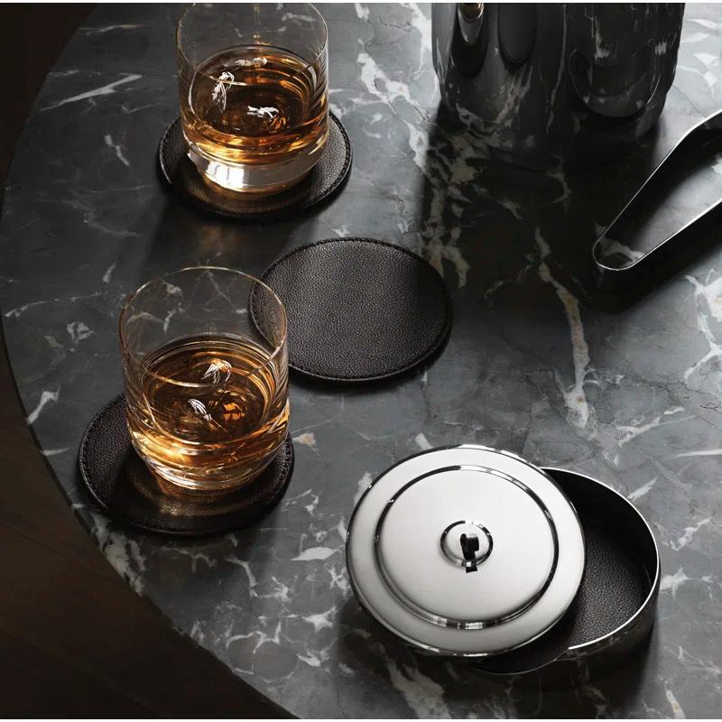 Georg Jensen Manhattan Coaster Set with Holder | Wayfair