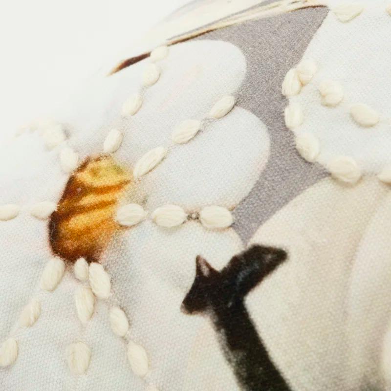Rizzy Home Embroidered Cotton Throw Pillow