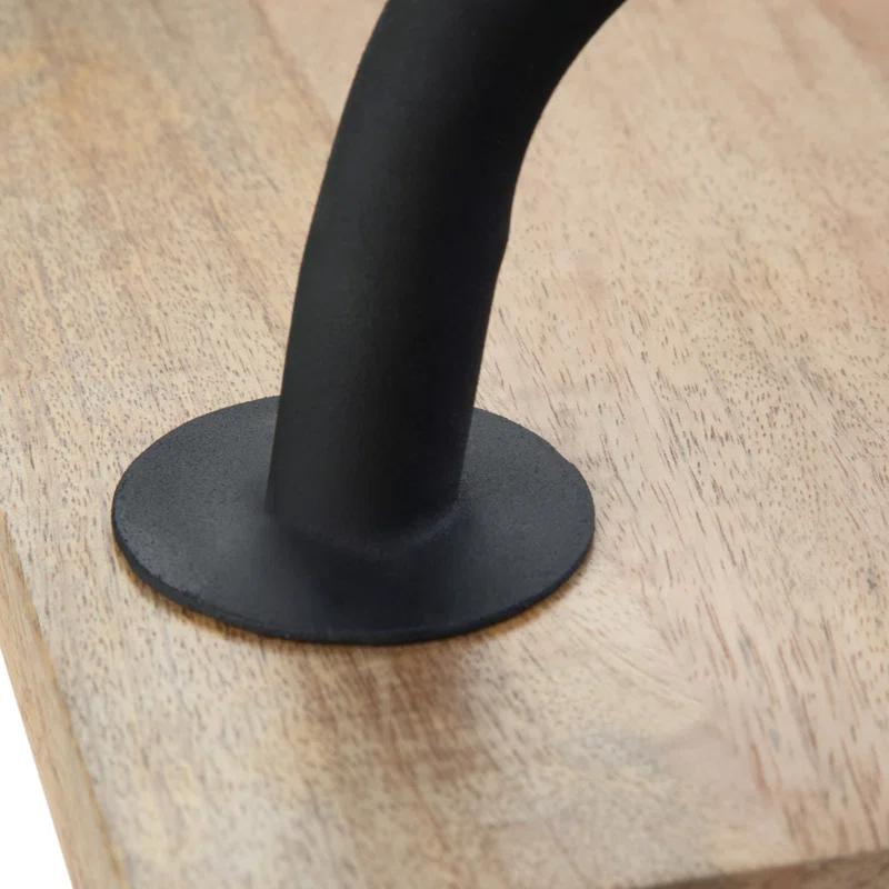 Simpli Home Berkeley 56"W Solid Mango Wood Industrial Entryway Bench with Sturdy Metal Legs & Reviews | Wayfair