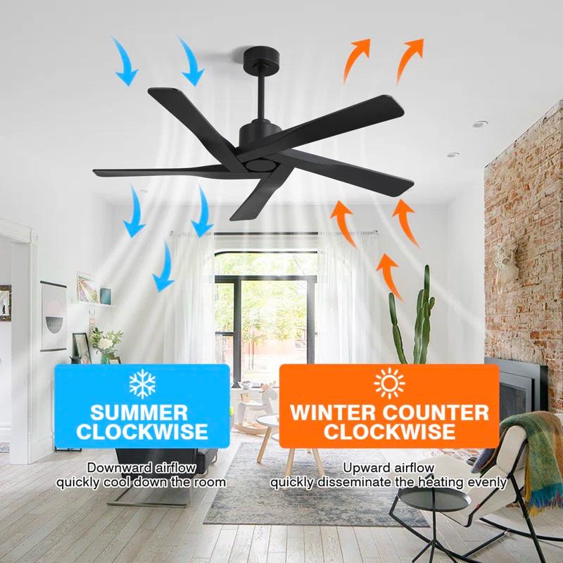 5-ABS Blades Indoor Ceiling Fan without Light
