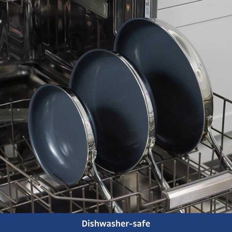 Tramontina Tramontina Signature Tri-Ply Clad Stainless Steel Frying Pan with Ceramic Non Stick Interior