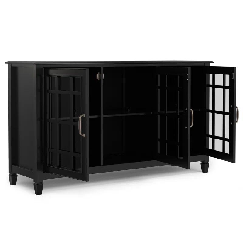 Simpli Home Connaught Wide Storage Cabinet Buffet