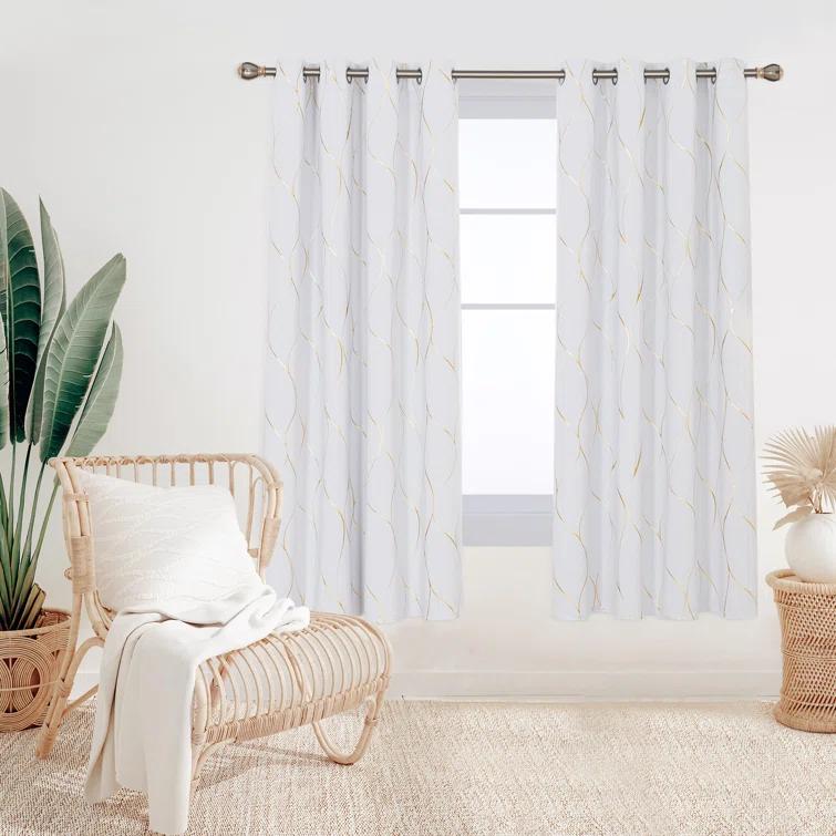 Everly Quinn Boulus Polyester Room Darkening Curtain Pair