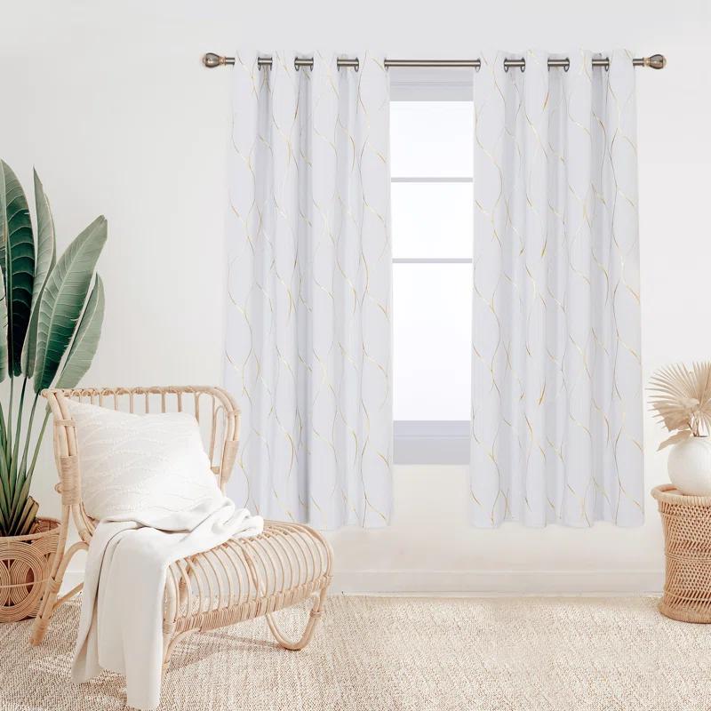 Everly Quinn Boulus Polyester Room Darkening Curtain Pair