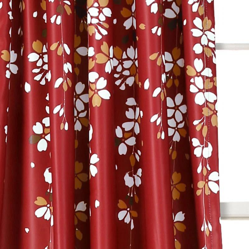 Lush Decor Weeping Flowers Floral Room Darkening Thermal Rod Pocket Curtain Panels (Set of 2)