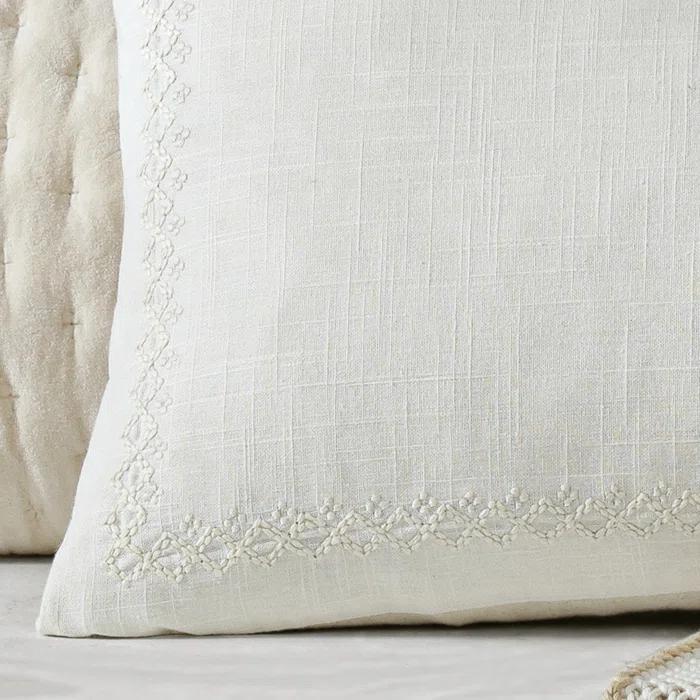 DKNY Pure DKNY Pure Border Embroidery 14In X 20In Decorative Pillow Birch