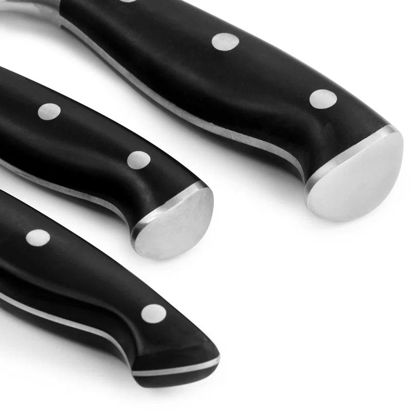 Martha Stewart Martha Stewart Stainless Steel 14 Piece Cutlery And Knife Block Set In Black